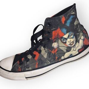 Converse Chuck Taylor All Star Hi Harley Quinn 2016 Sz M9 W7 DC Comics Sneakers